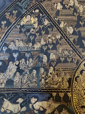 Lot 64 - Tibetan Wheel of Life thangka