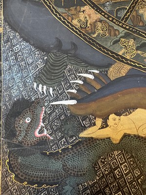 Lot 64 - Tibetan Wheel of Life thangka