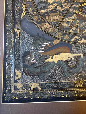 Lot 64 - Tibetan Wheel of Life thangka