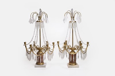 Lot 308 - A pair of candelabra