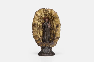 Lot 326 - A polychrome figure of the Madonna and Child