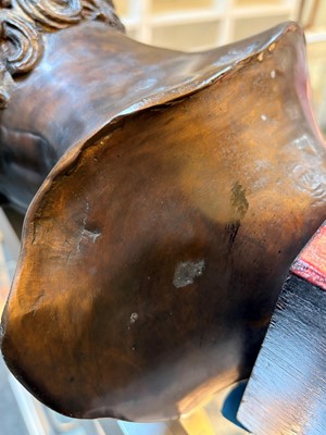 Lot 252 - A bronzed bust