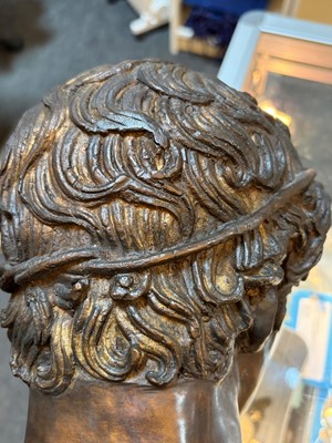 Lot 252 - A bronzed bust