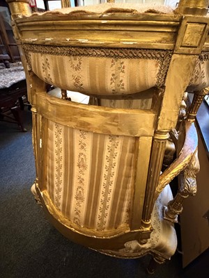 Lot 501 - A set of four Louis XVI style fauteuils