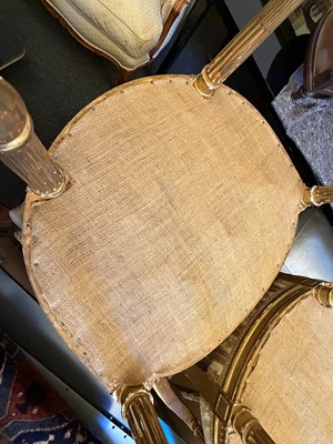 Lot 501 - A set of four Louis XVI style fauteuils