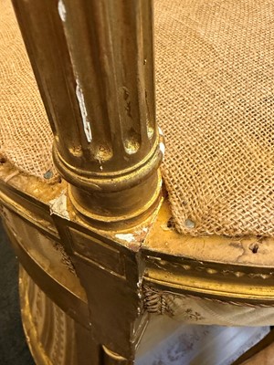 Lot 501 - A set of four Louis XVI style fauteuils