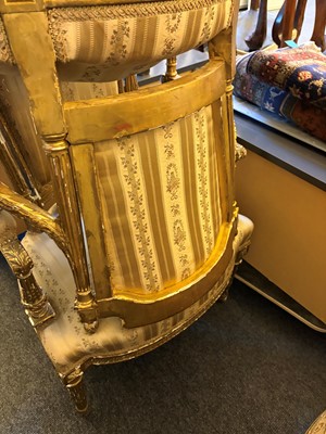 Lot 501 - A set of four Louis XVI style fauteuils