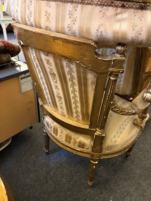 Lot 501 - A set of four Louis XVI style fauteuils
