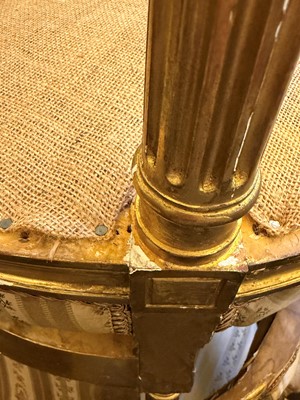 Lot 501 - A set of four Louis XVI style fauteuils