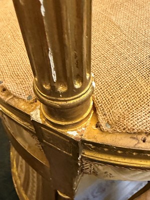 Lot 501 - A set of four Louis XVI style fauteuils
