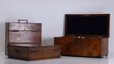 Lot 316 - A mahogany travelling medicine box
