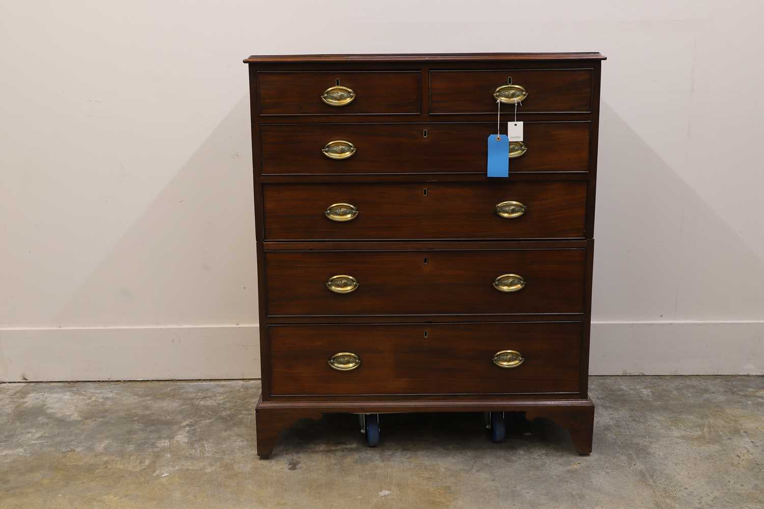 Lot 525 - A mahogany chest of drawers