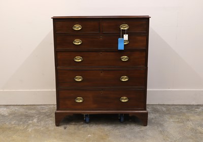 Lot 525 - A mahogany chest of drawers