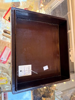 Lot 54 - A Chinese export lacquered games box