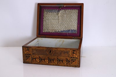 Lot 309 - A Victorian parquetry work box