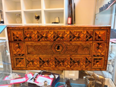 Lot 309 - A Victorian parquetry work box
