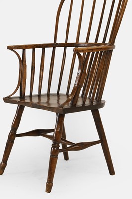 Lot 132 - An ash and elm Windsor chair