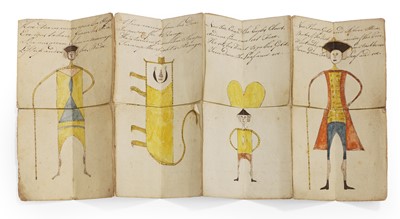 Lot 47 - Chapbooks, Etc: 1- 17th. Century Hand drawn and hand coloured