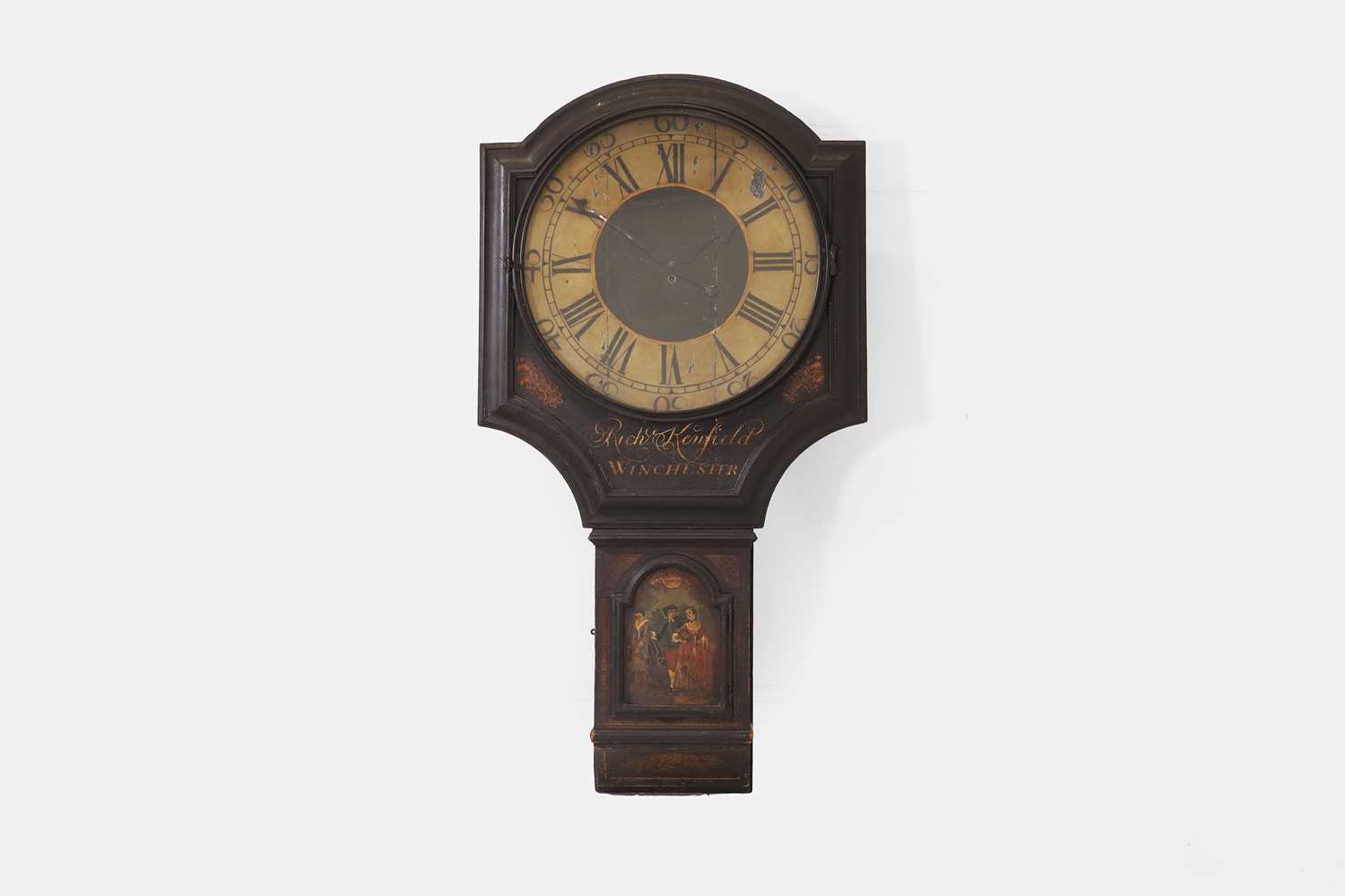 Lot 164 - A tavern clock by Richard Kenfield of Winchester