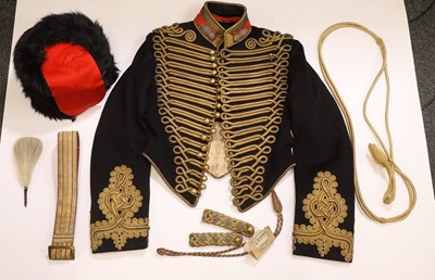 Lot 384 - A Royal Horse Artillery Captain's dress jacket and busby hat