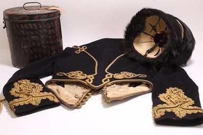 Lot 384 - A Royal Horse Artillery Captain's dress jacket and busby hat