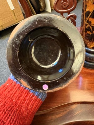 Lot 66 - A pair of tortoiseshell veneered vases
