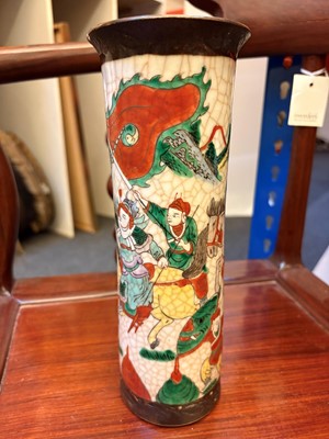 Lot 66 - A pair of tortoiseshell veneered vases
