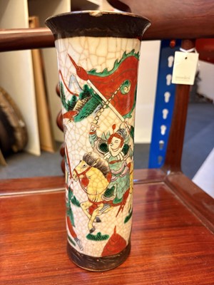Lot 66 - A pair of tortoiseshell veneered vases