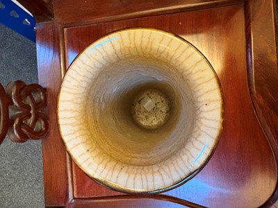 Lot 66 - A pair of tortoiseshell veneered vases