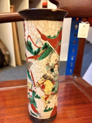 Lot 66 - A pair of tortoiseshell veneered vases