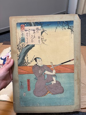 Lot 68 - A large collection of woodblock prints