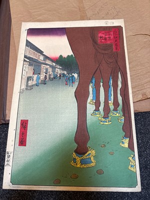 Lot 68 - A large collection of woodblock prints