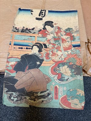 Lot 68 - A large collection of woodblock prints