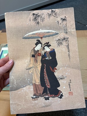 Lot 68 - A large collection of woodblock prints