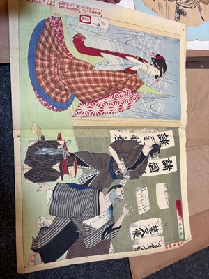 Lot 68 - A large collection of woodblock prints