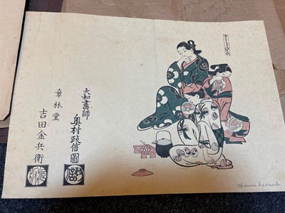 Lot 68 - A large collection of woodblock prints