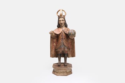 Lot 140 - A carved wooden bust of a nobleman or ecclesiastical figure