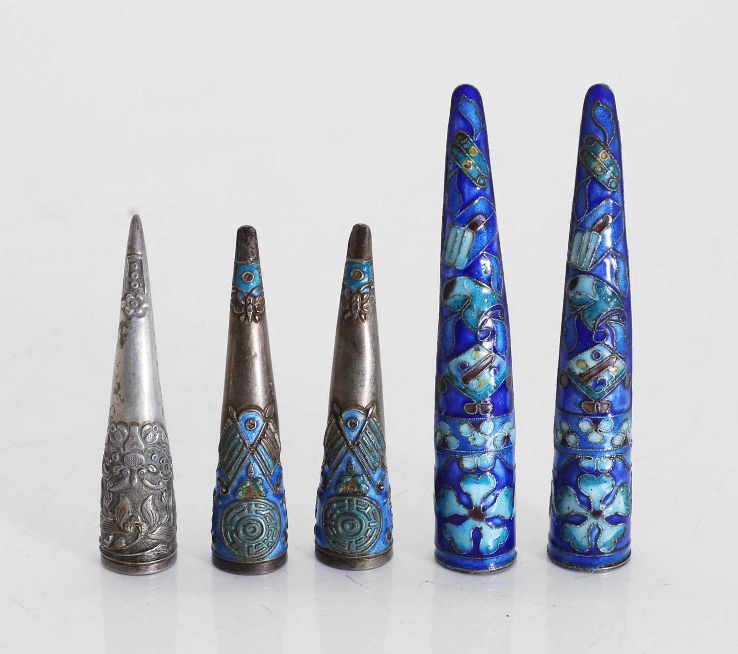 Lot 56 - A collection of Chinese nail guards