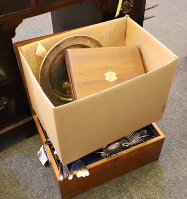 Lot 12 - A collection of silver and plated items