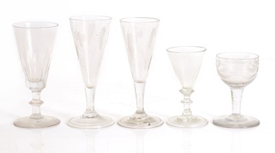 Lot 157 - A group of five drinking glasses