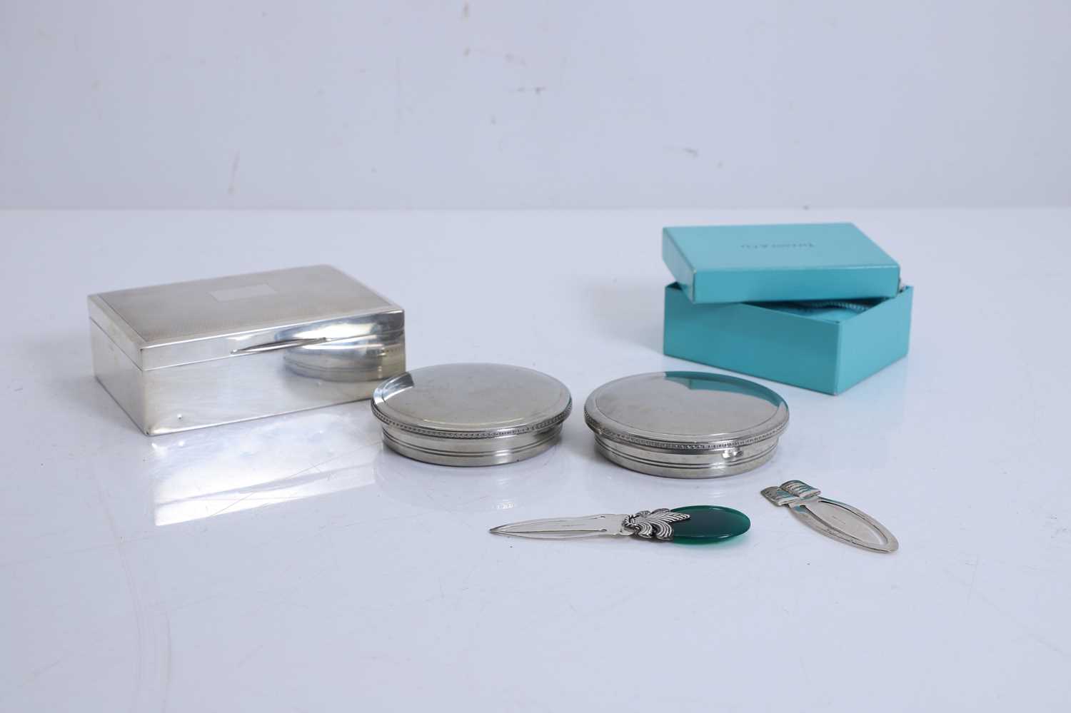 Lot 6 - Two Tiffany & Co circular jars and covers