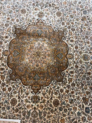 Lot 426 - A Persian design part silk rug