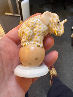 Lot 105 - Four Herend model elephants