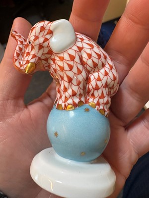 Lot 105 - Four Herend model elephants