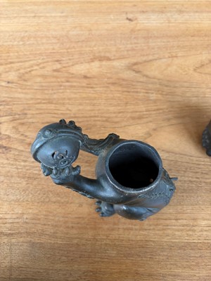 Lot 62 - A Chinese bronze Buddhist lion (shishi) incense burner