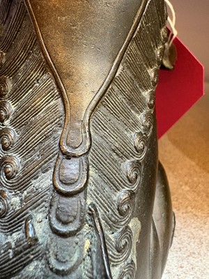 Lot 62 - A Chinese bronze Buddhist lion (shishi) incense burner