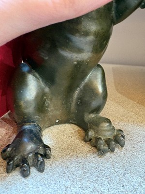 Lot 62 - A Chinese bronze Buddhist lion (shishi) incense burner
