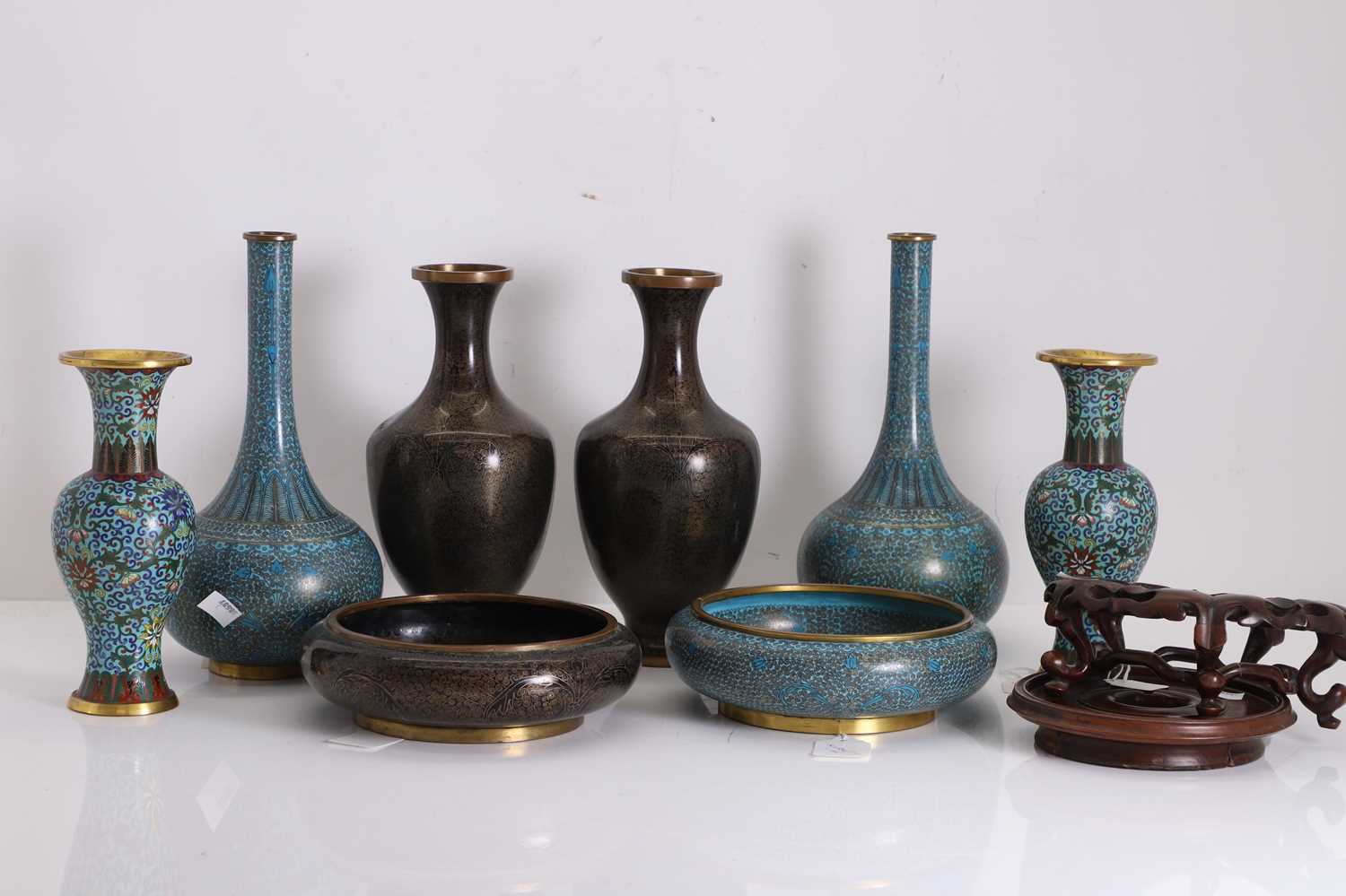 Lot 89 - A collection of Chinese cloisonne