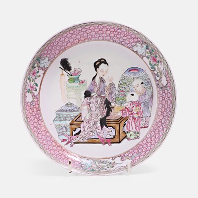 Lot 65A - A famille rose ruby back plate