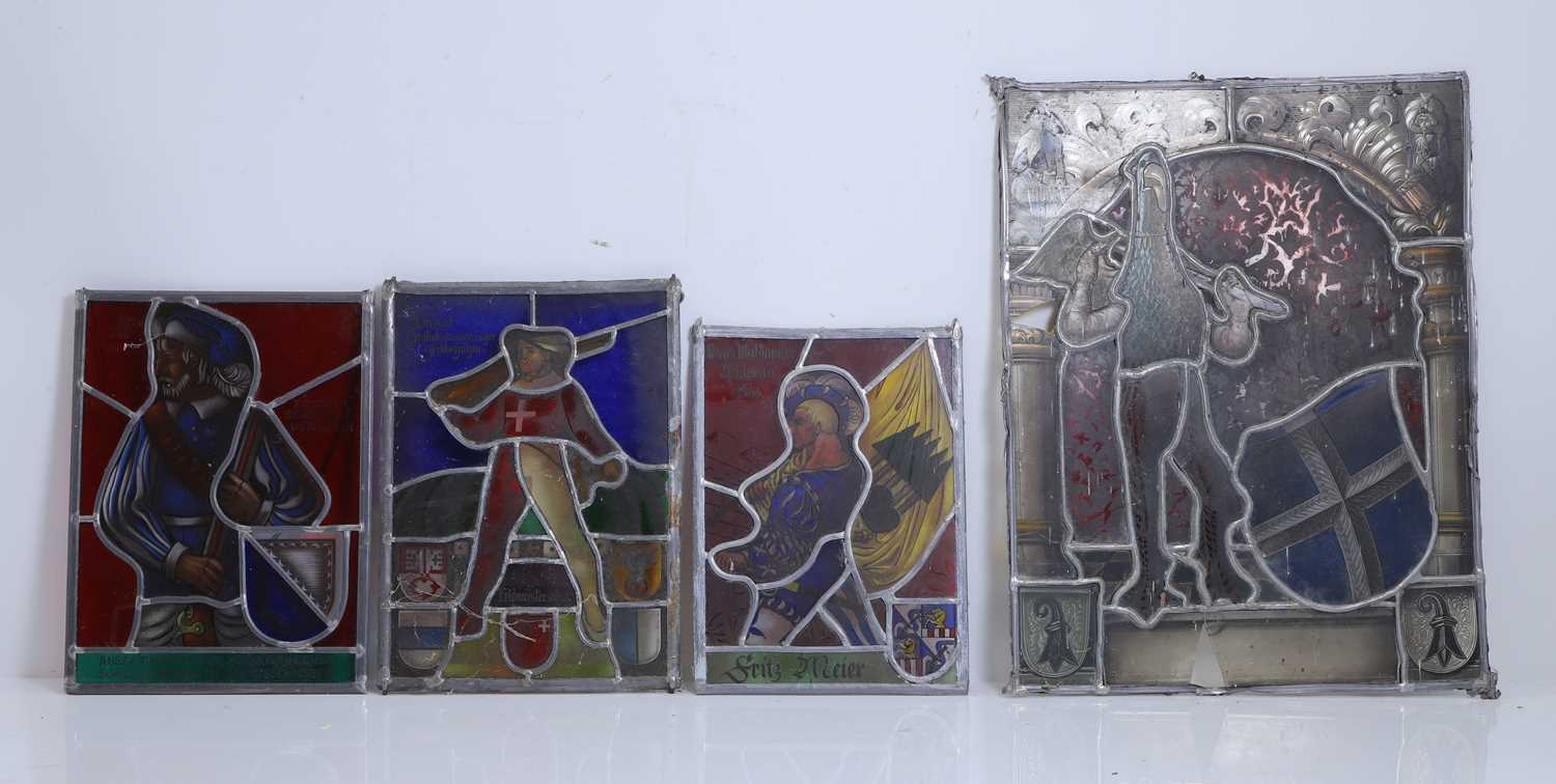 Lot 151 - Four Swiss stained glass panels